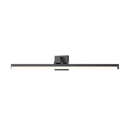 Z-Lite Liam Vanity, 1-Light, 40 In.W x 3 In.L x 5 In.H, Matte Black/Frosted 1009-40W-MB-LED